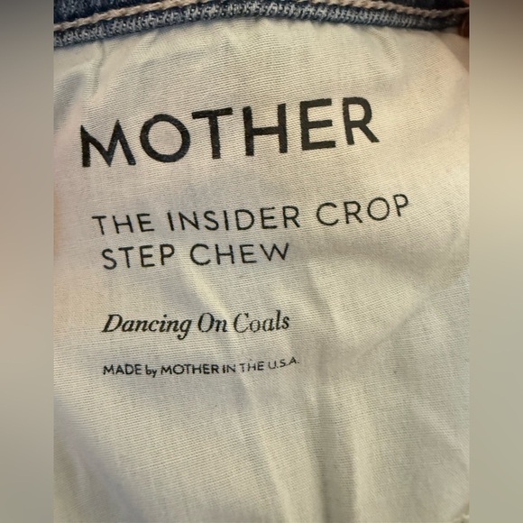 Mother The Insider Crop Step Chew Jeans in Dancing on Coals Size 23 - Picture 4 of 13